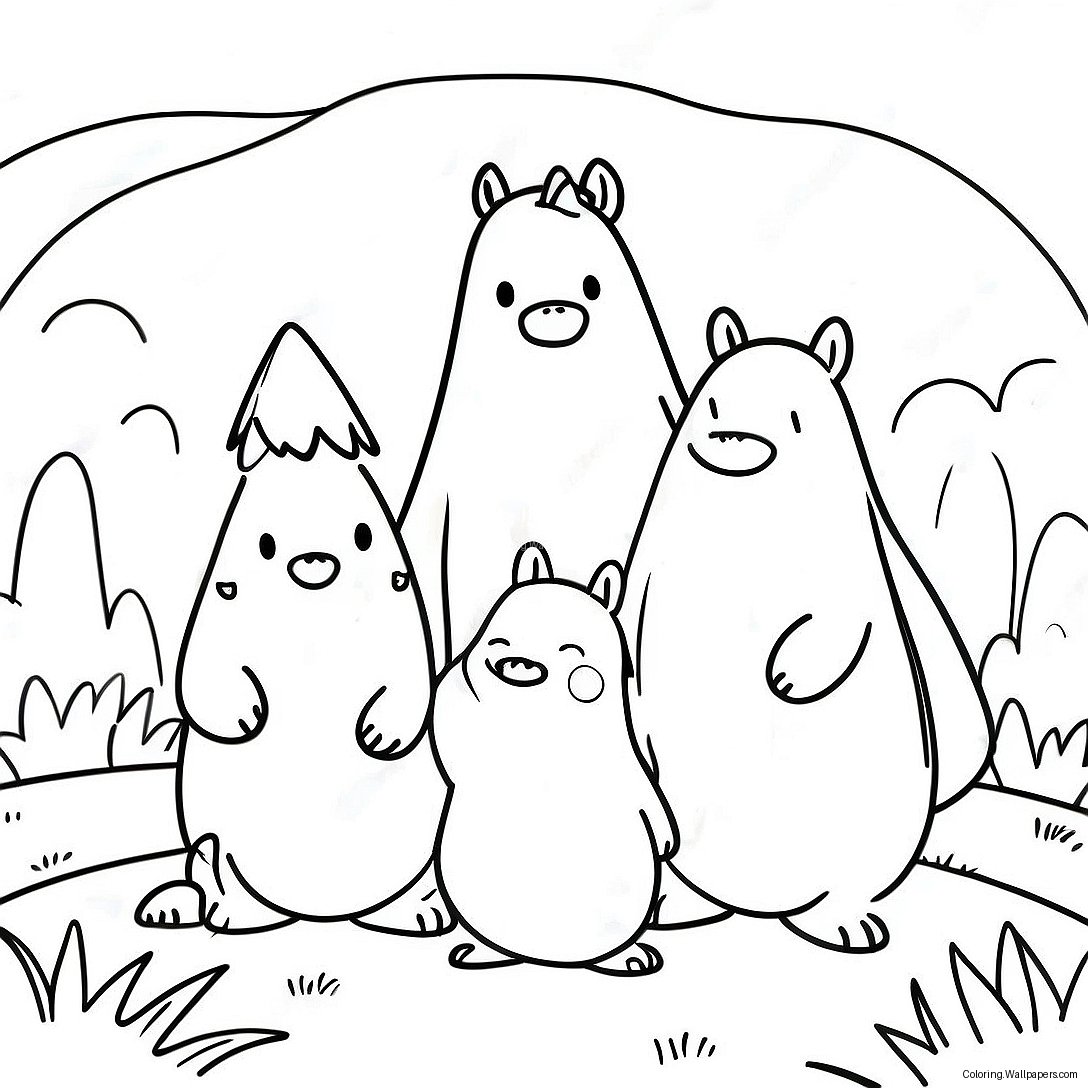 Adventurous Moomin Family Coloring Page (56184-44451)