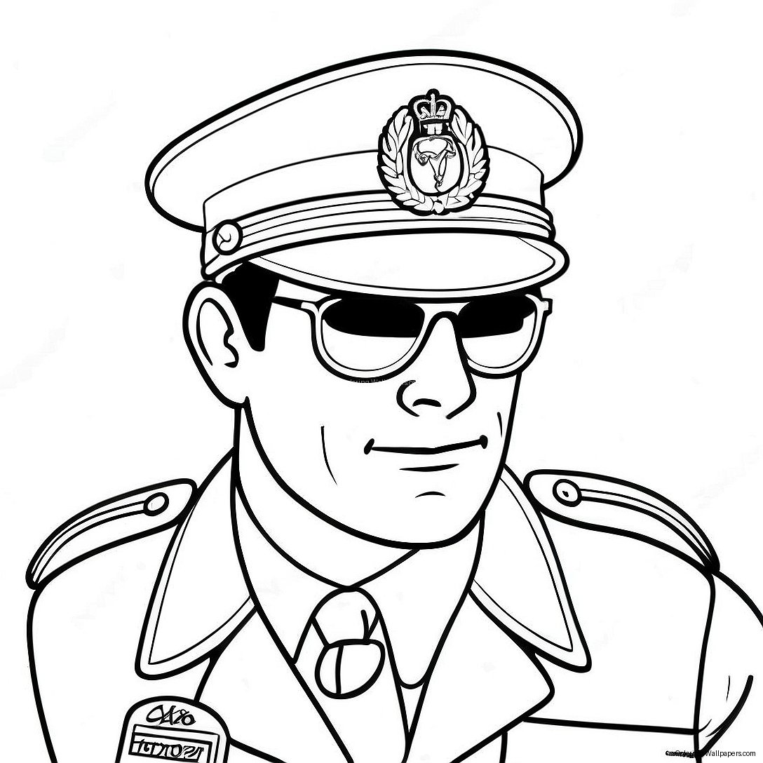 Adventurous Officer Buckle Coloring Page 56305