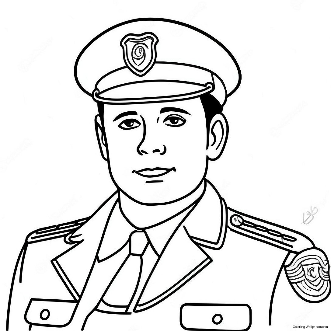 Adventurous Officer Buckle Coloring Page 56306