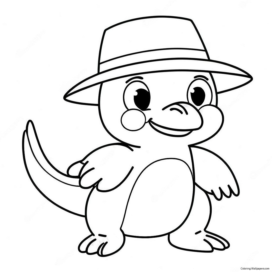 Seikkailunhaluinen Perry-Platypus Värityssivu 26003