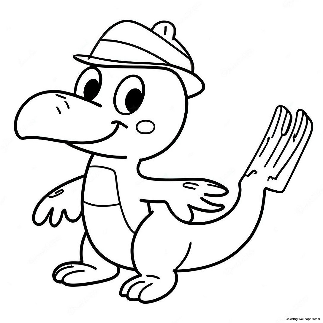 Adventurous Perry The Platypus Coloring Page 26004