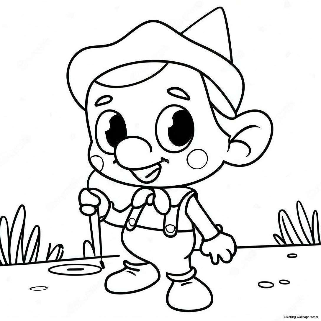 Adventurous Pinocchio Coloring Page 11177