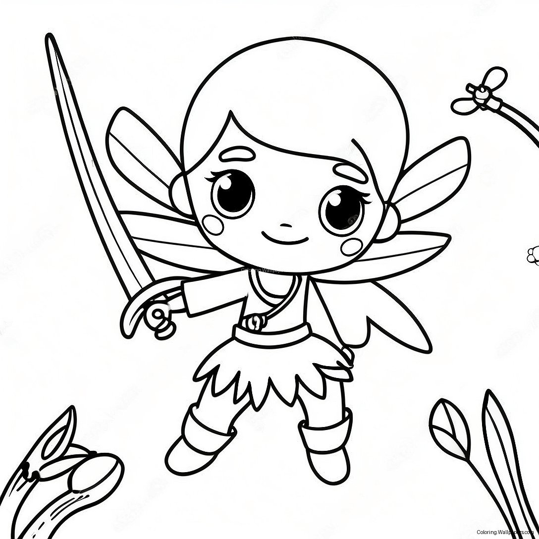 Adventurous Pirate Fairy Coloring Page 41871