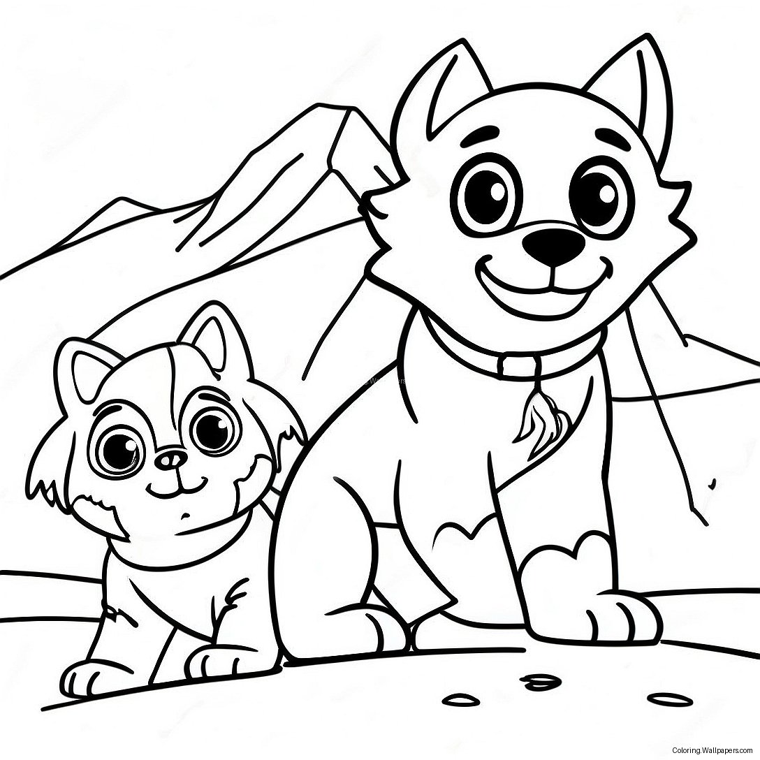 Adventurous Skye And Everest Coloring Page 54549