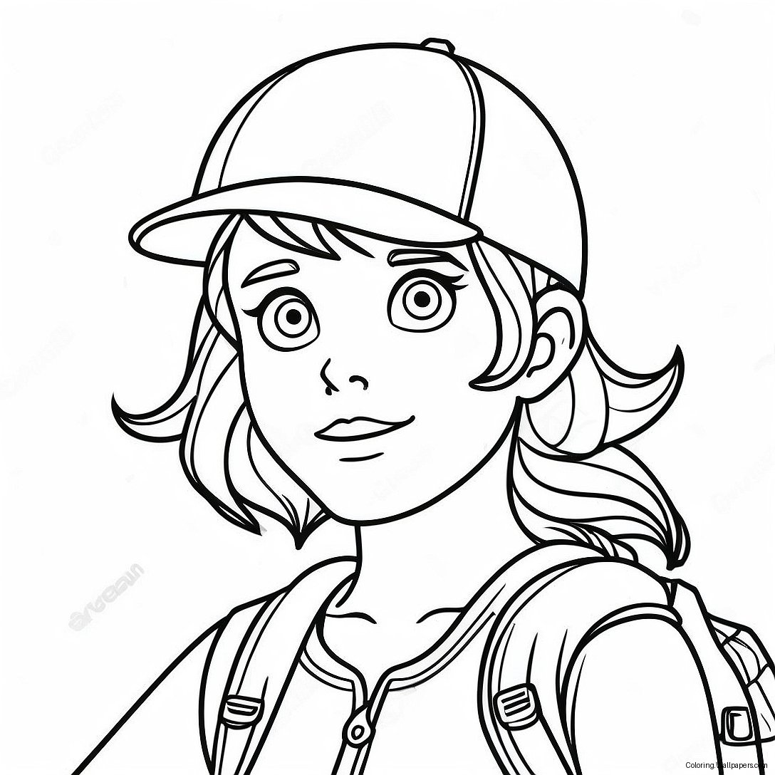 Adventurous Tomboy In A Cap Coloring Page 53925