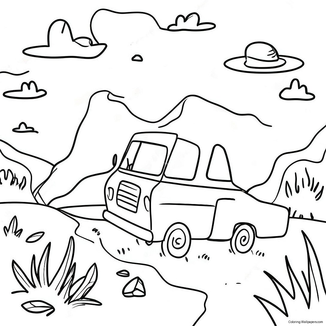 Adventurous World Exploration Coloring Page 46037