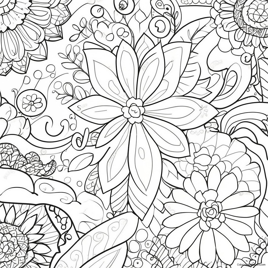 Aesthetic Preppy Patterns Coloring Page 7789