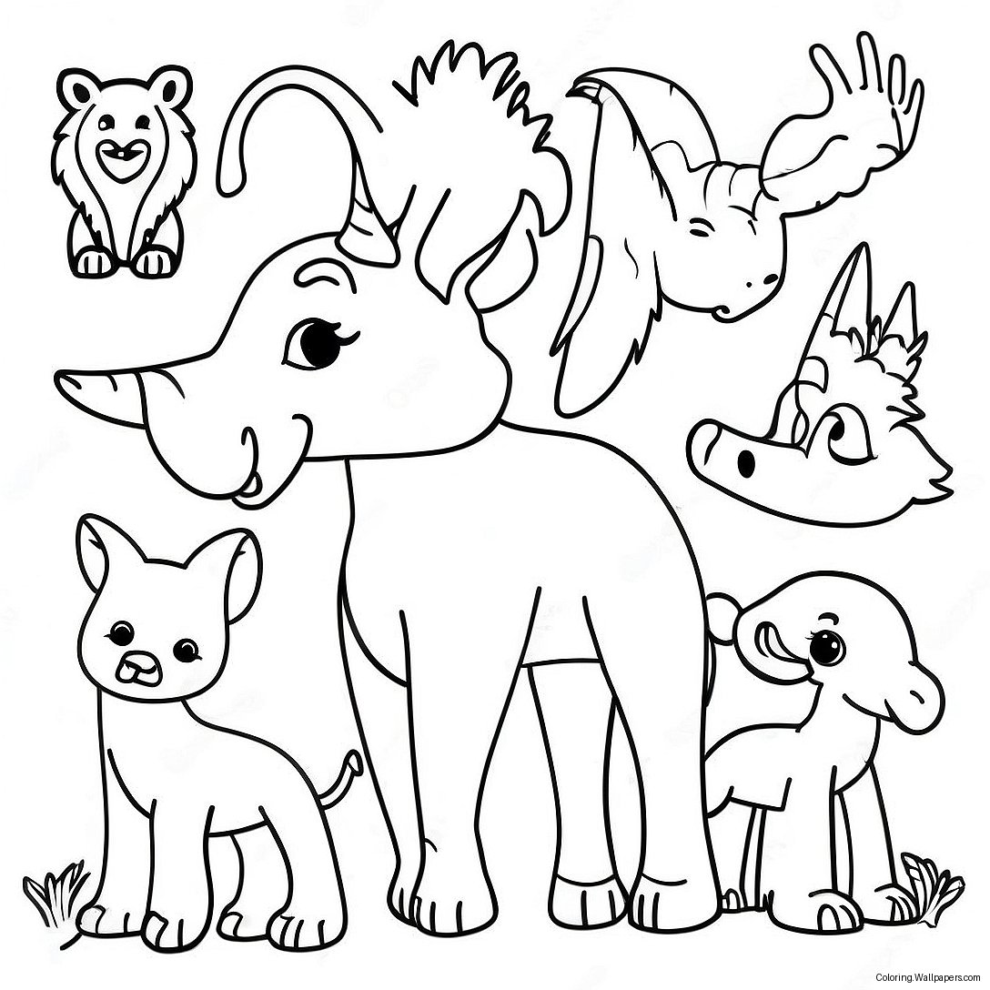 African Animals Coloring Page 12684