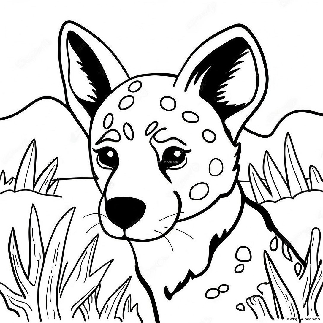 African Wild Dog Coloring Page 29307