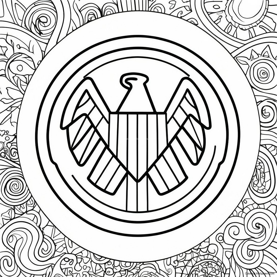 Página Para Colorear Del Logo De Agentes De S.h.i.e.l.d. 47317