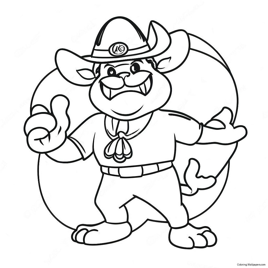 Aggie Mascot Coloring Page 32643