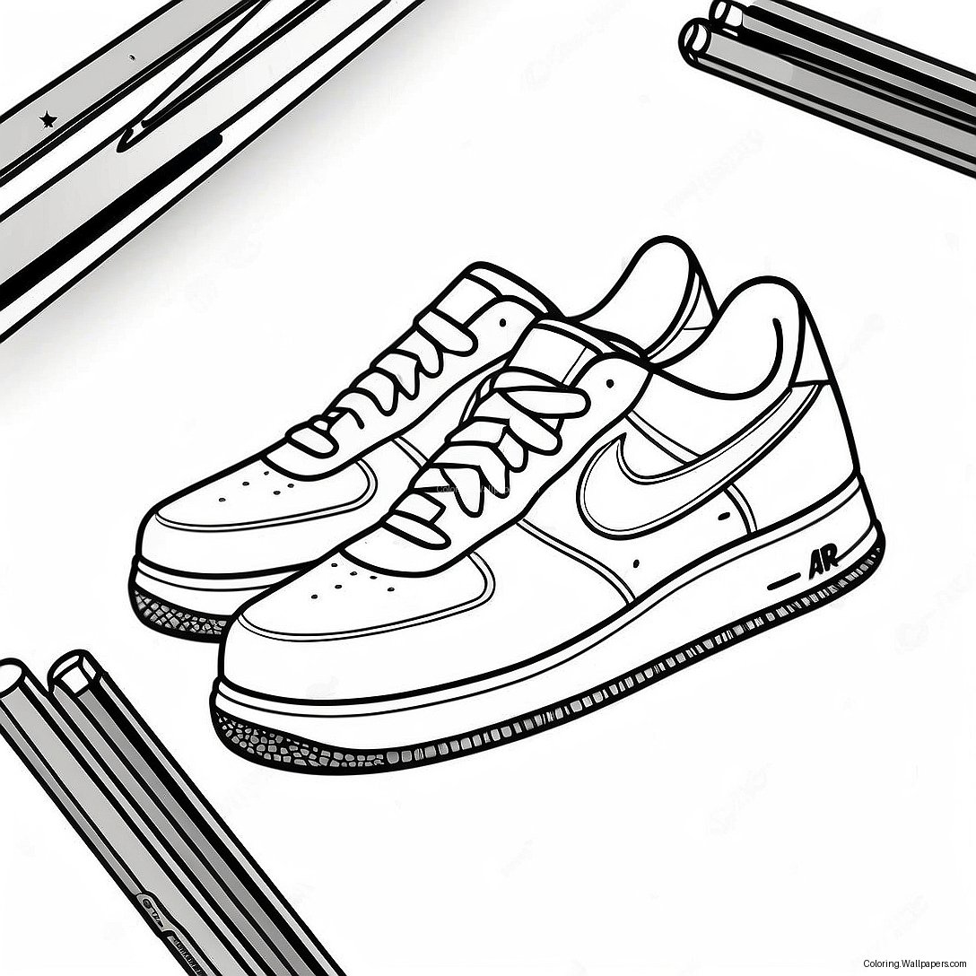 Air Force 1 Klassische Sneaker Ausmalbild 5662