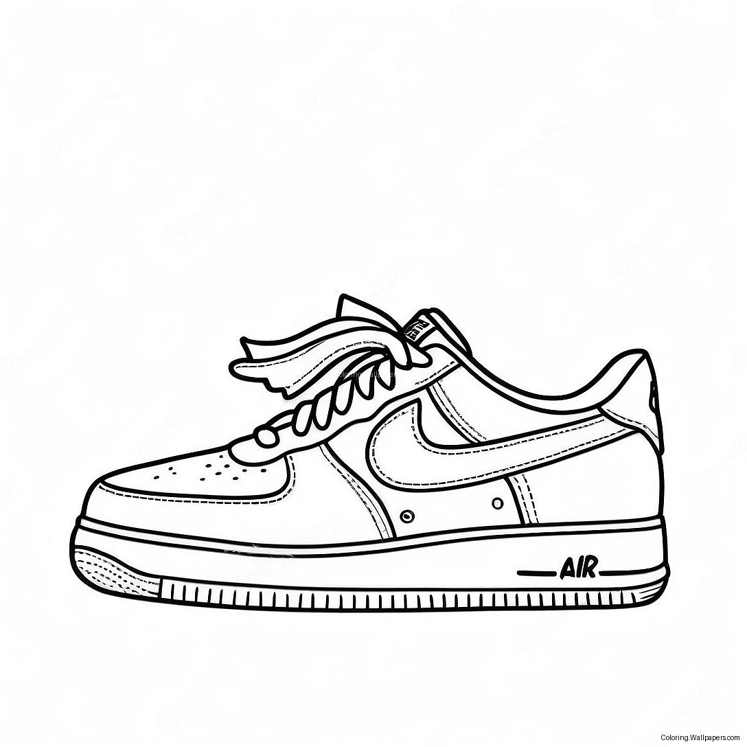 Page À Colorier De La Sneaker Classique Air Force 1 5663