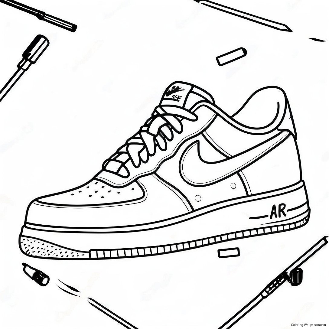 Page À Colorier De La Sneaker Classique Air Force 1 5664