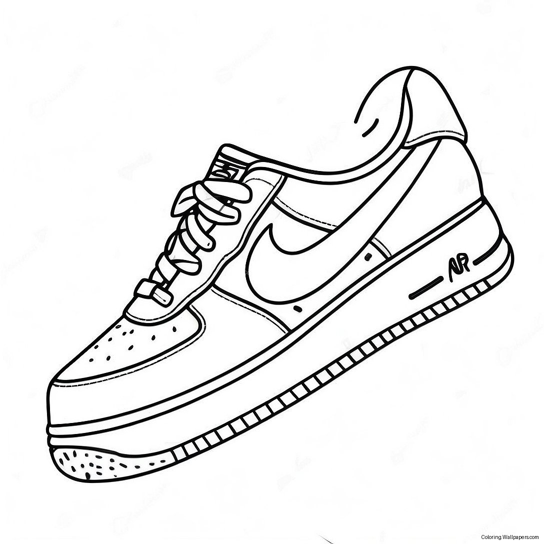 Air Force 1 Farverigt Design Farvelægningsside 5678