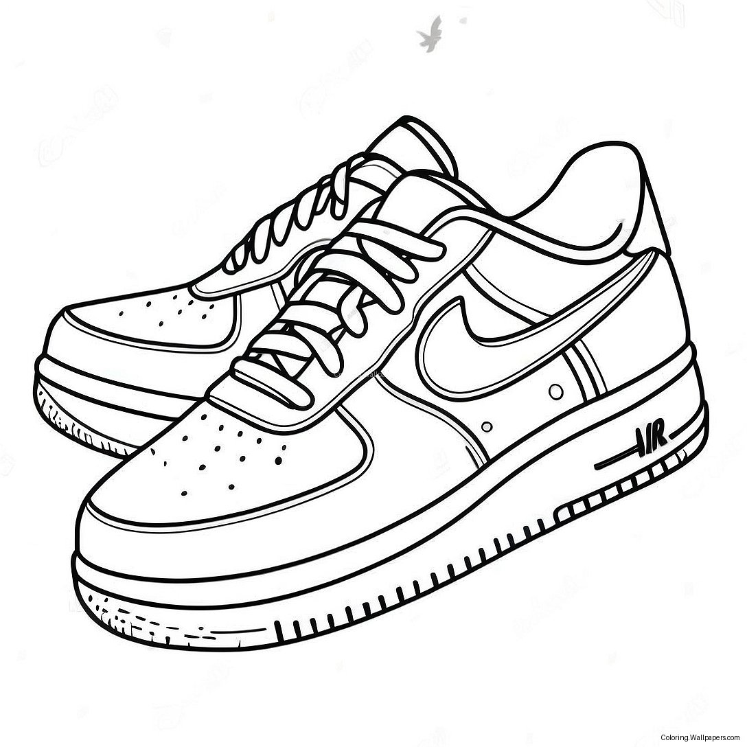 Página Para Colorear De Diseño Colorido De Air Force 1 5679