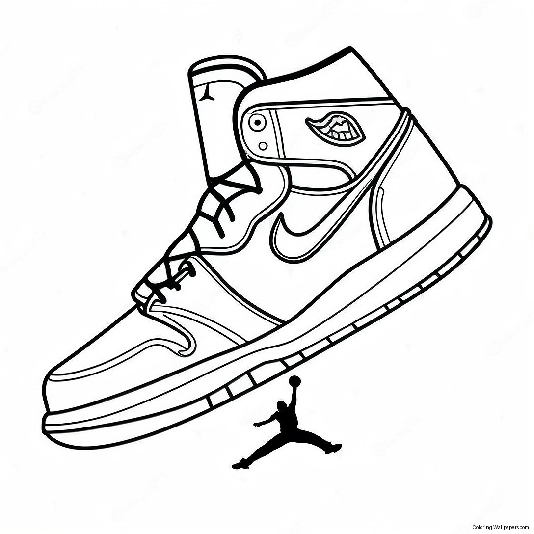 Air Jordan Logo Coloring Page 14982