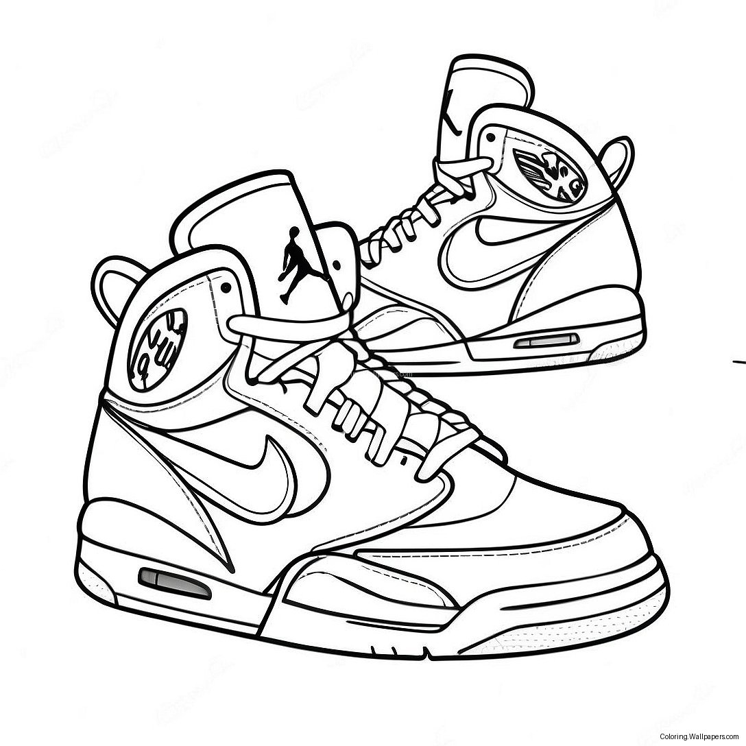 Air Jordan Sneakers In Aktion Ausmalbild 14985