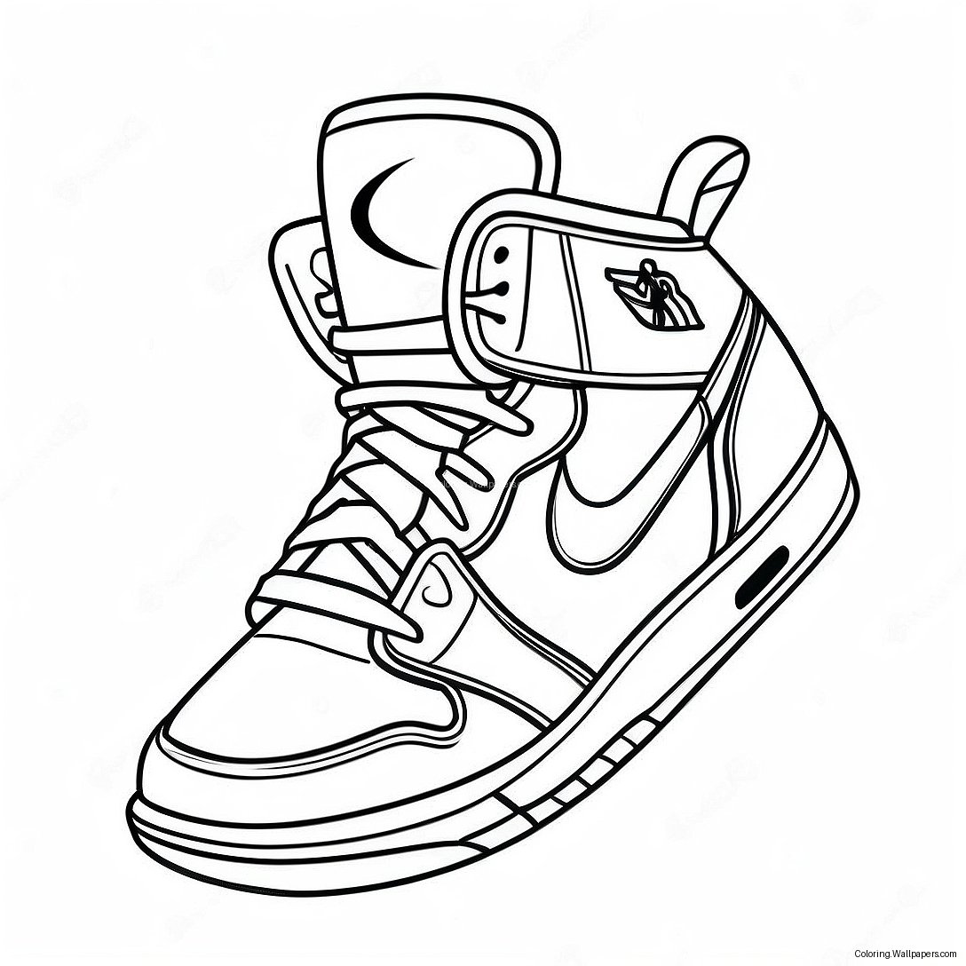 Ausmalbild Von Air Jordans Sneakers 46463