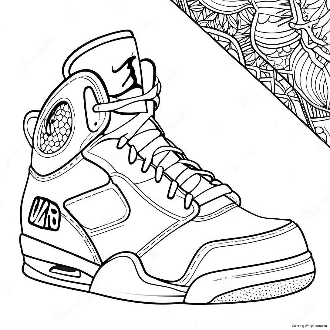 Ausmalbild Von Air Jordans Sneakers 46464