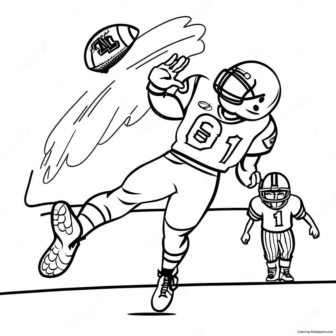 Aj Brown Catching A Football Coloring Page 18488