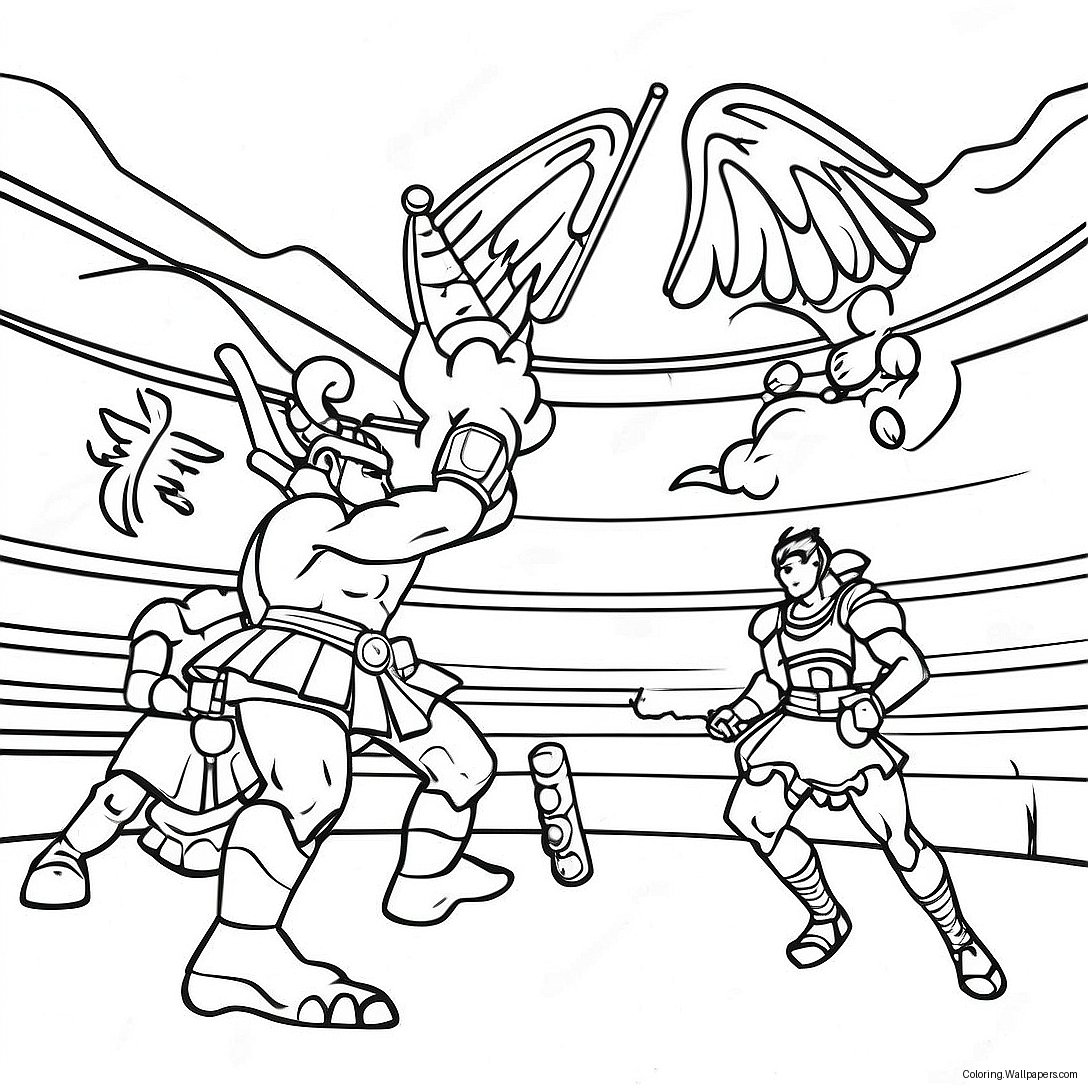 Akedo Battle Arena Coloring Page 14399