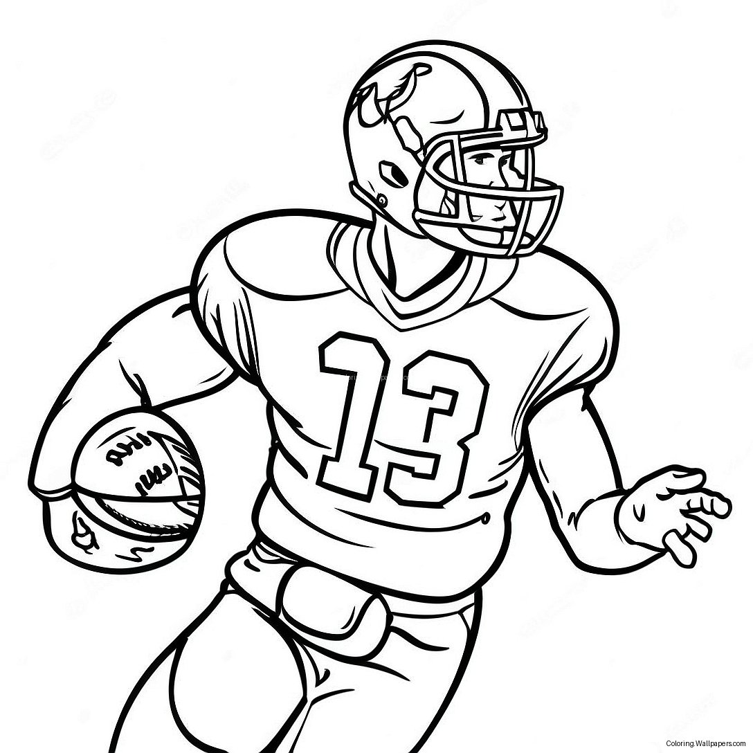 Alabama Crimson Tide Player In Action Coloring Page 37218