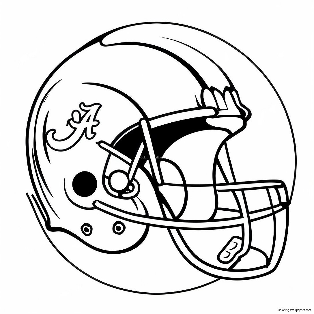 Alabama Football Logo Coloring Page 37197