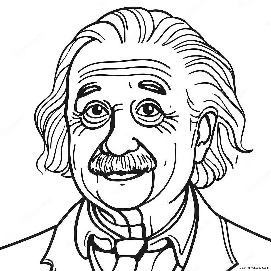 Página Para Colorear Del Retrato De Albert Einstein 57391