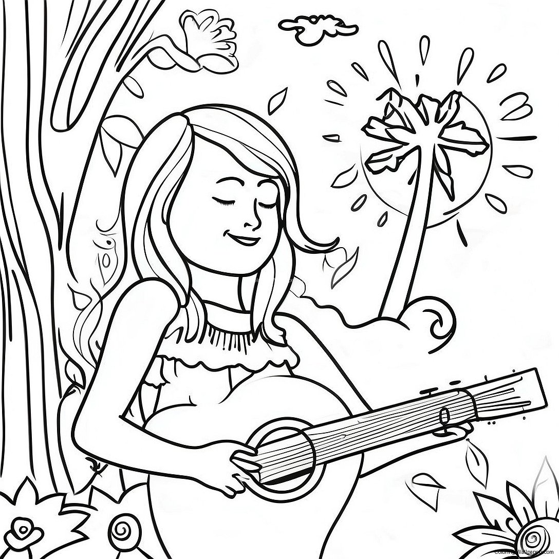 Album Cover Coloring Page 15806