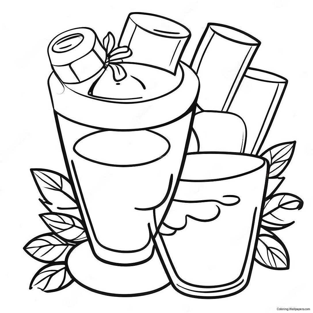 Alcohol Markers Coloring Page 25243