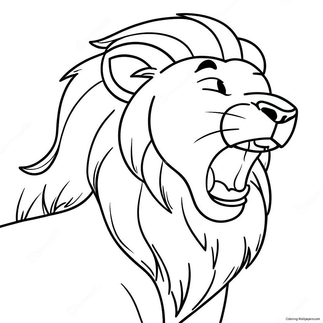 Alex The Lion Roaring Coloring Page 51489