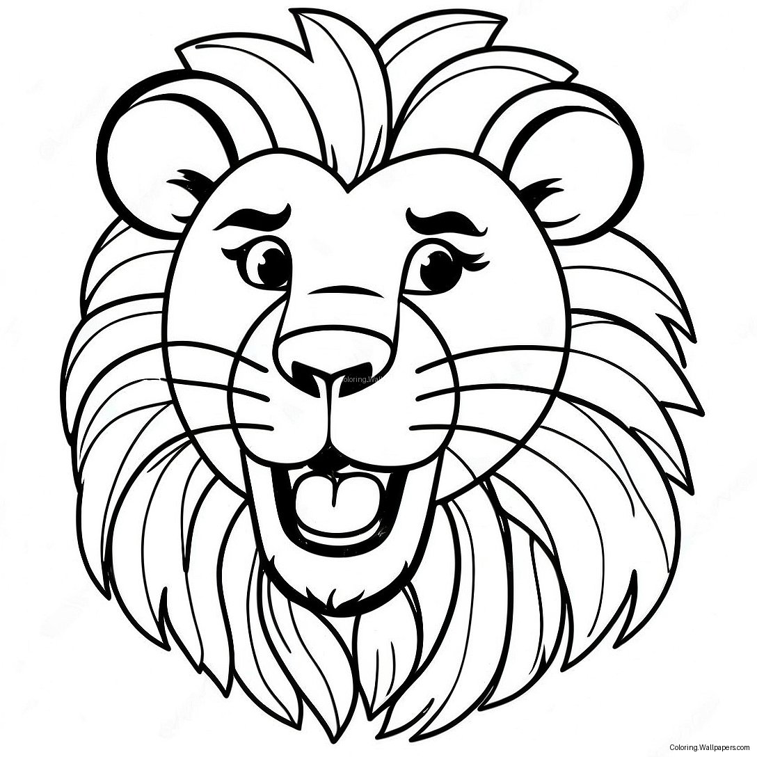 Alex The Lion Roaring Coloring Page 51490