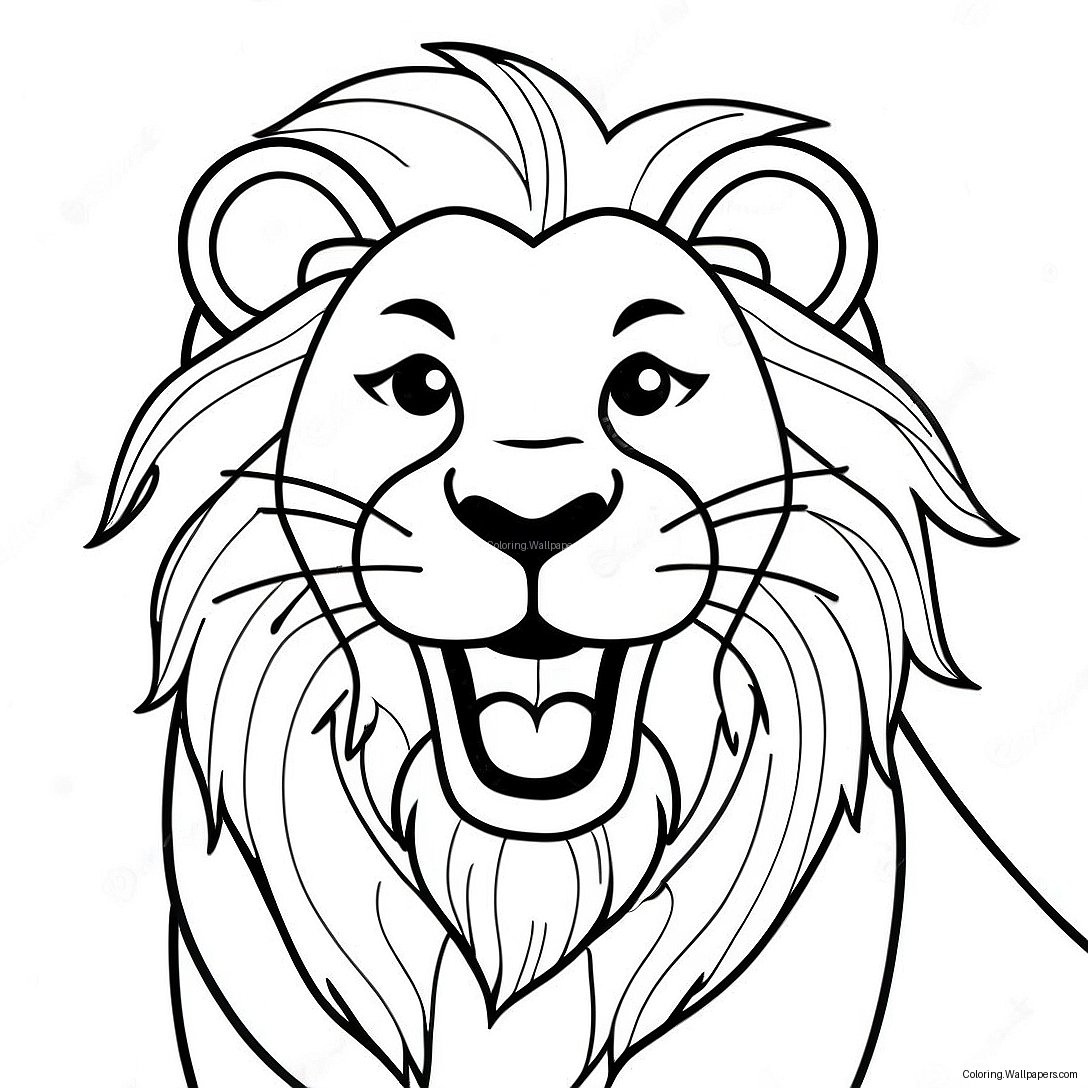 Alex The Lion Roaring Coloring Page (65044-51492)