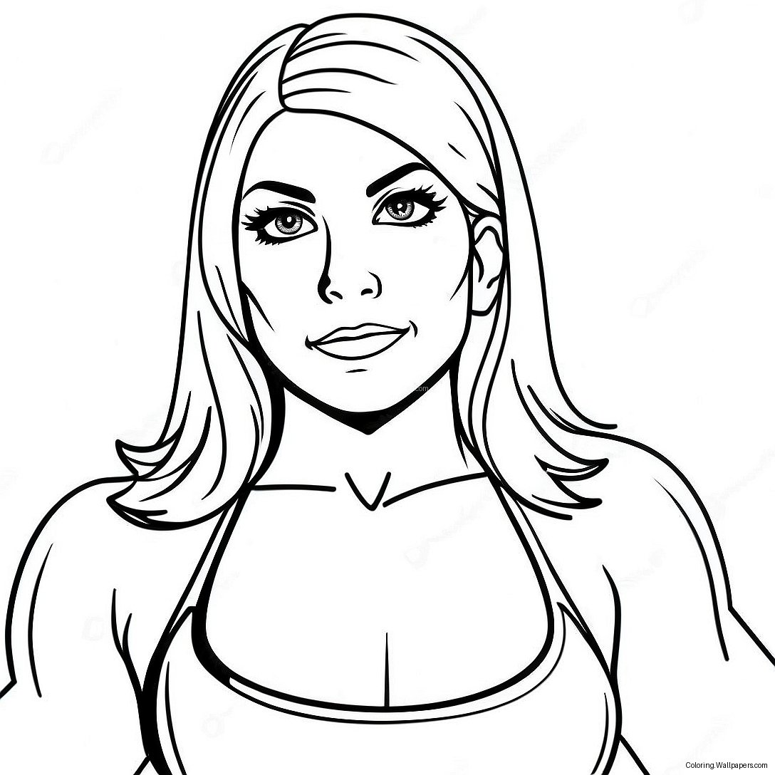 Alexa Bliss Wrestling Action Coloring Page 56739