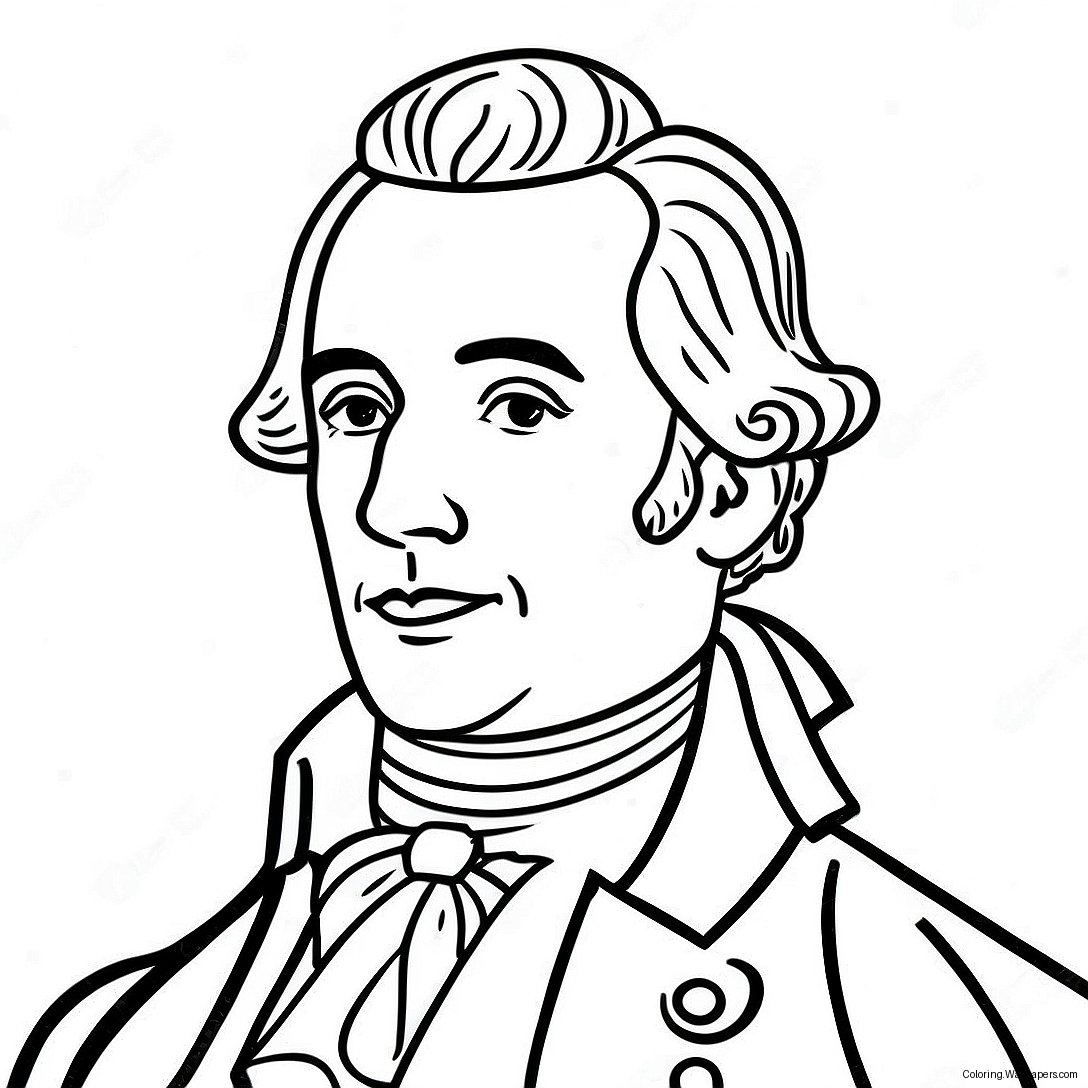 Página Para Colorir Retrato De Alexander Hamilton 6266