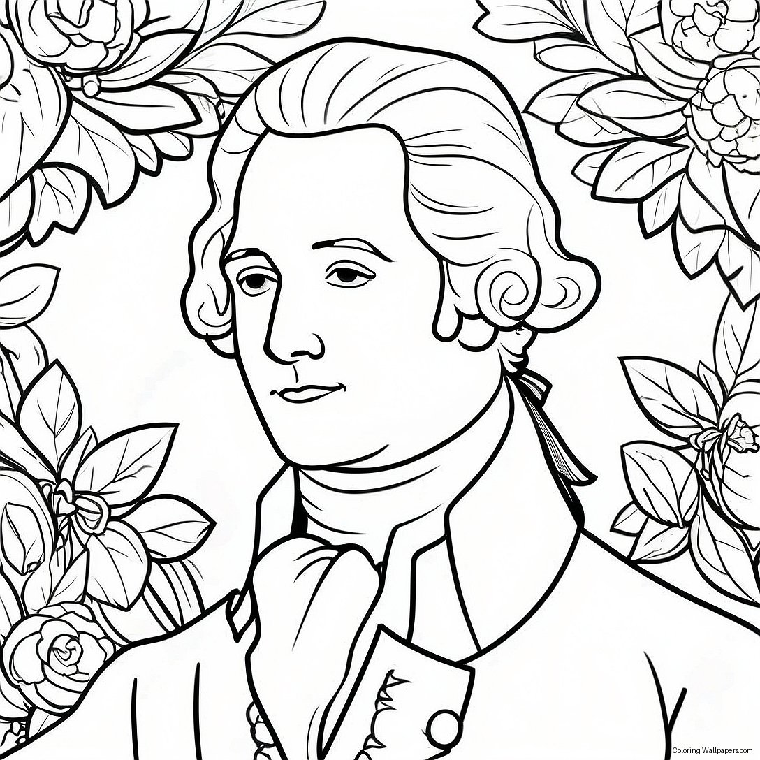 Página Para Colorir Retrato De Alexander Hamilton 6267