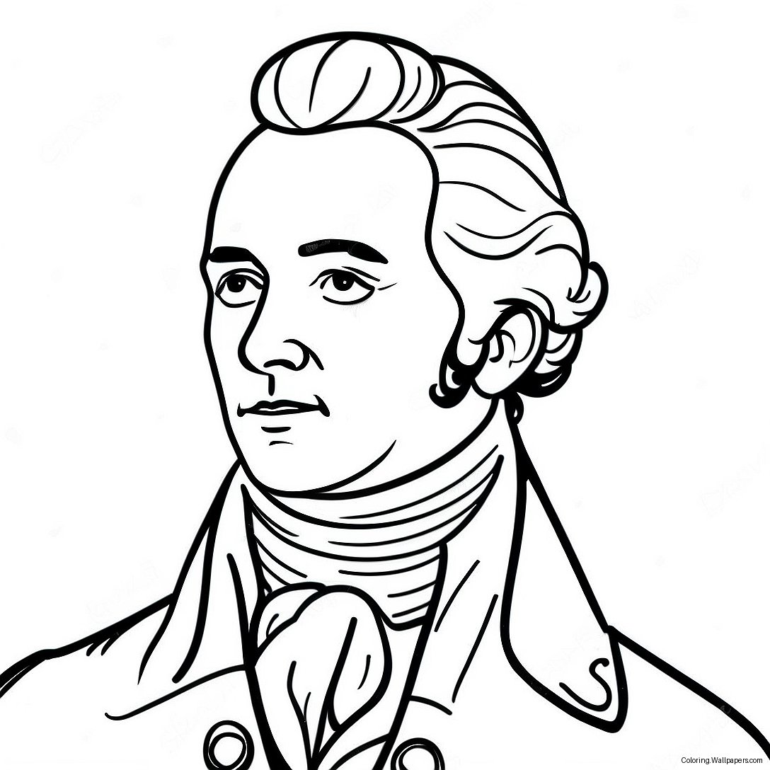 Alexander Hamilton Porträtt Målarbild 6268