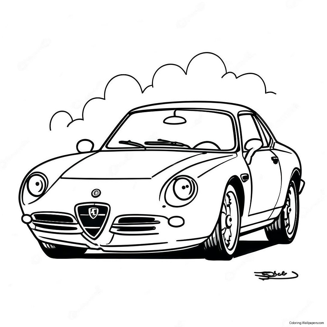 Alfa Romeo Sports Car Coloring Page 47077