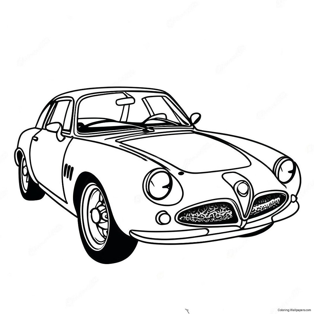 Page À Colorier Voiture De Sport Alfa Romeo 47079