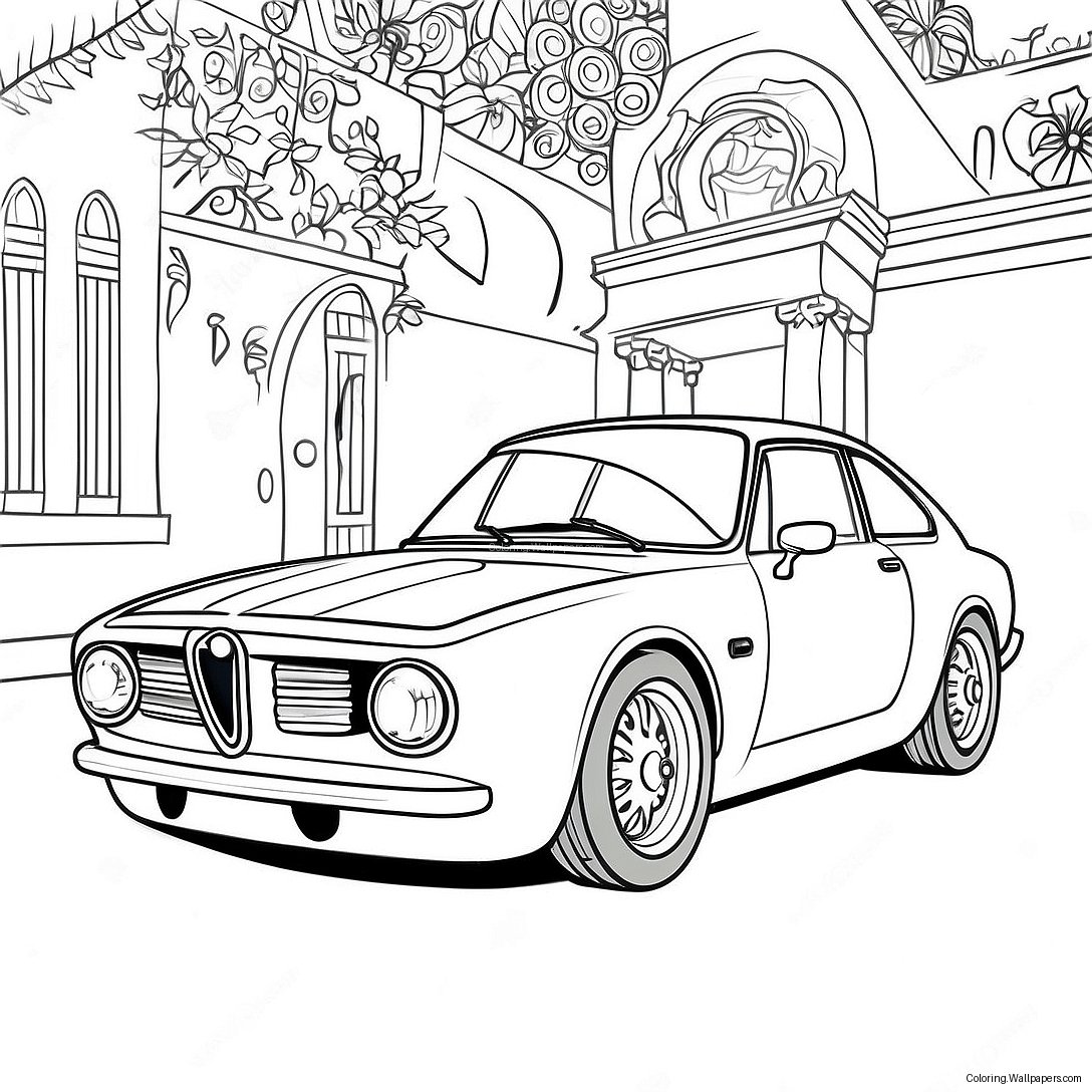 Pagina Da Colorare Dell'auto Sportiva Alfa Romeo 47080