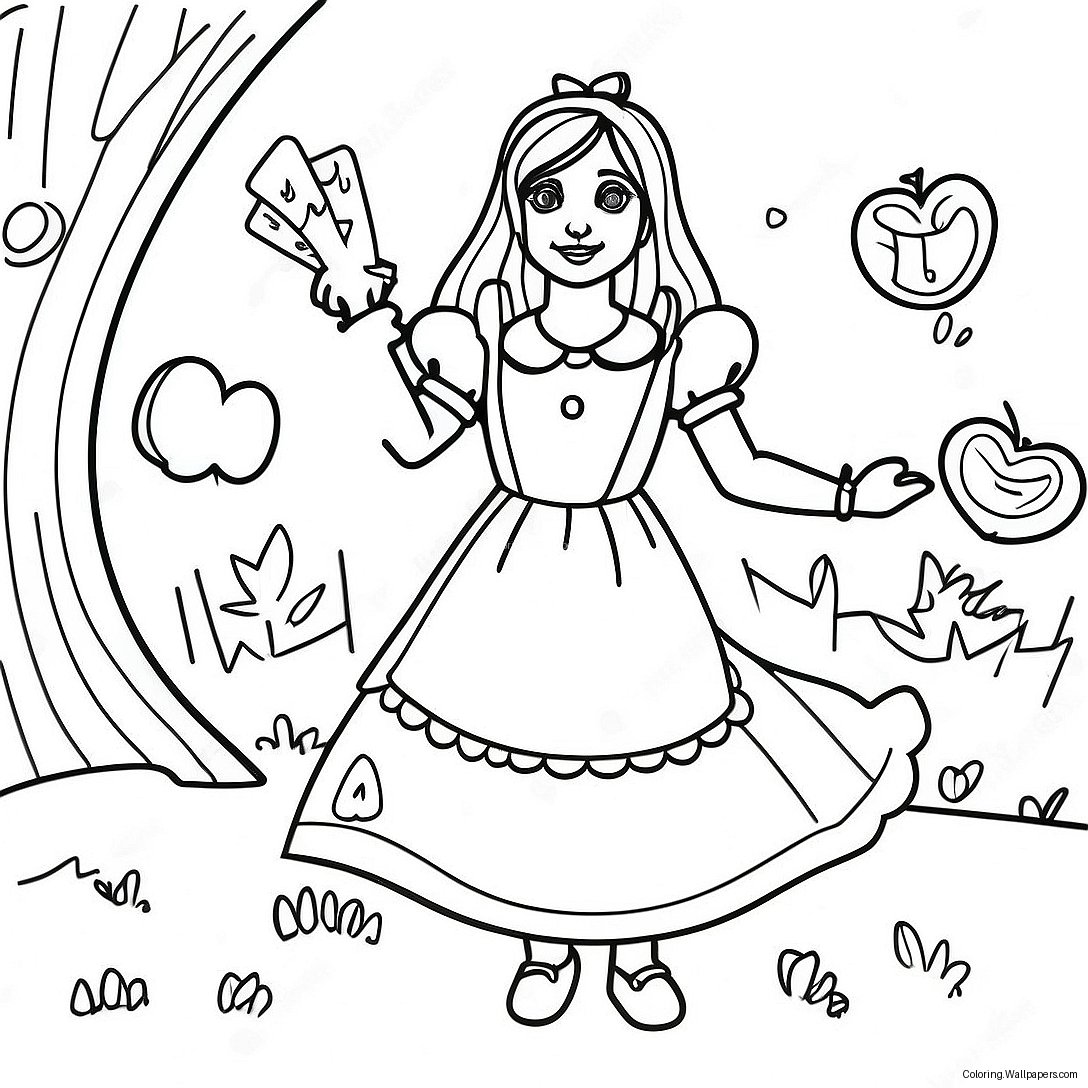 Alice's Nightmare In Wonderland Coloring Page 37774