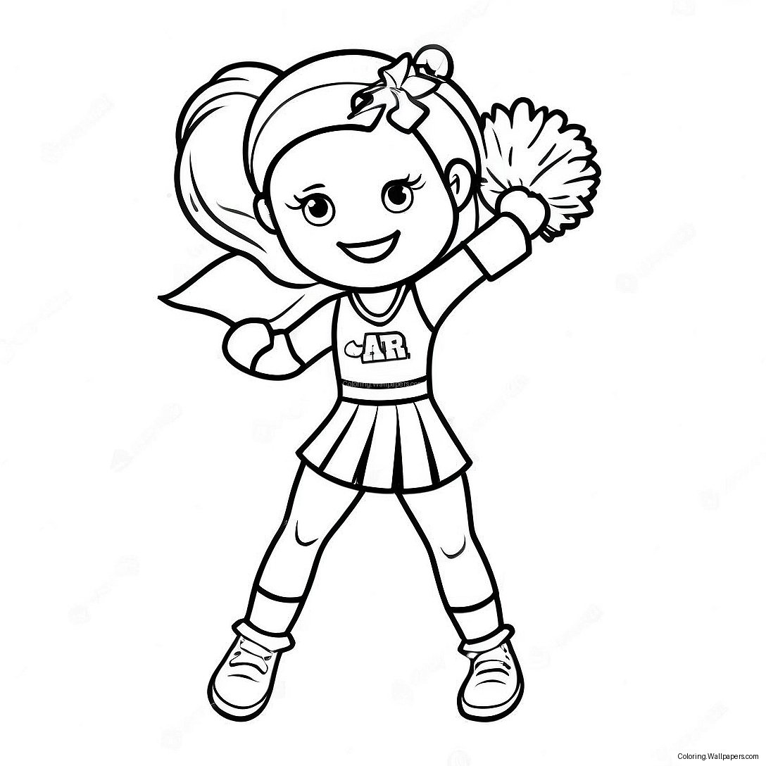 Pagina Da Colorare Cheerleader All Star In Uniforme 21963