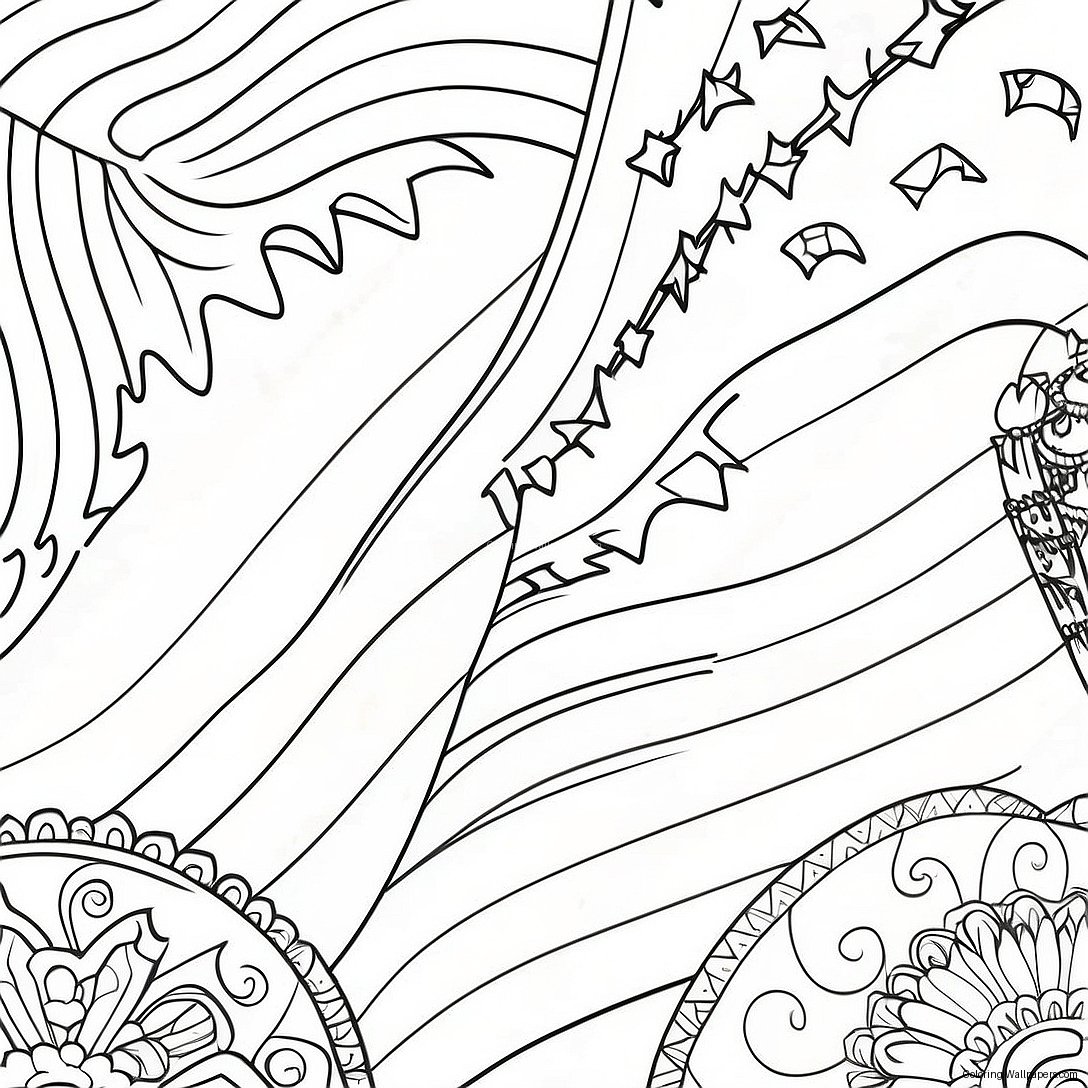 American Flag Coloring Page 10573