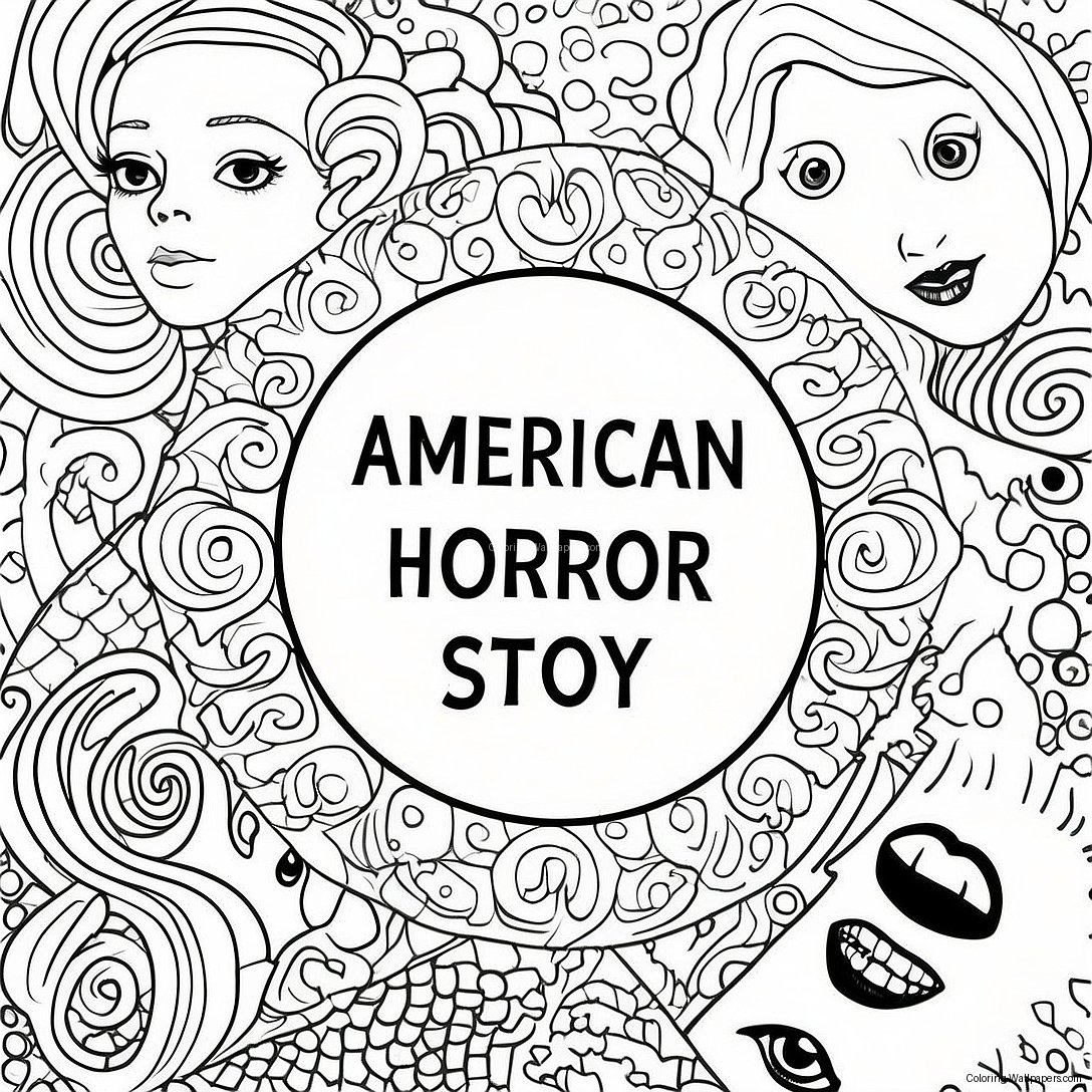 Kolorowanka Logo American Horror Story 58304