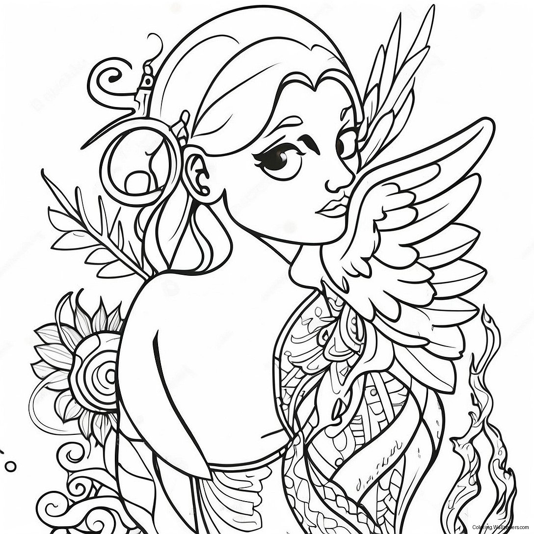 American Traditional Tattoo Coloring Page 29693