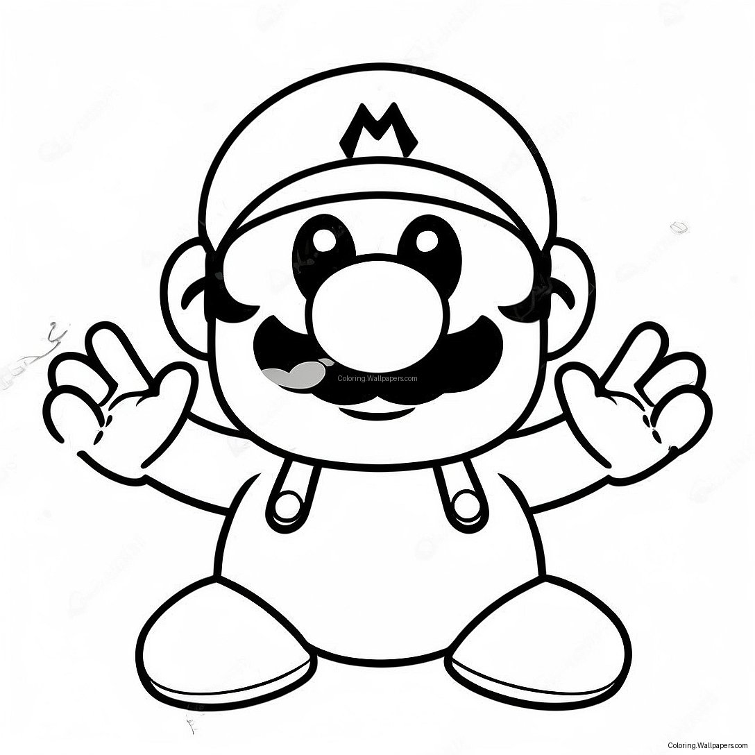 Page À Colorier Personnage Mario D'among Us 24078