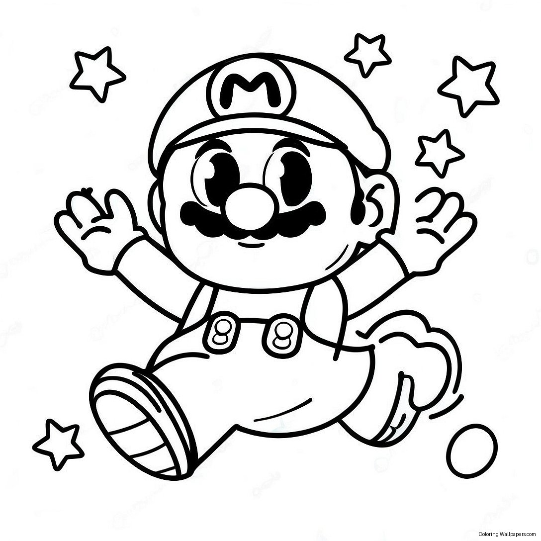 Among Us Mario In Space Coloring Page 24087