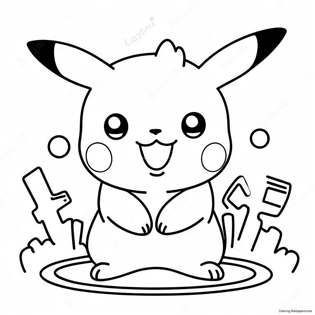 Among Us Pikachu Coloring Page 25941