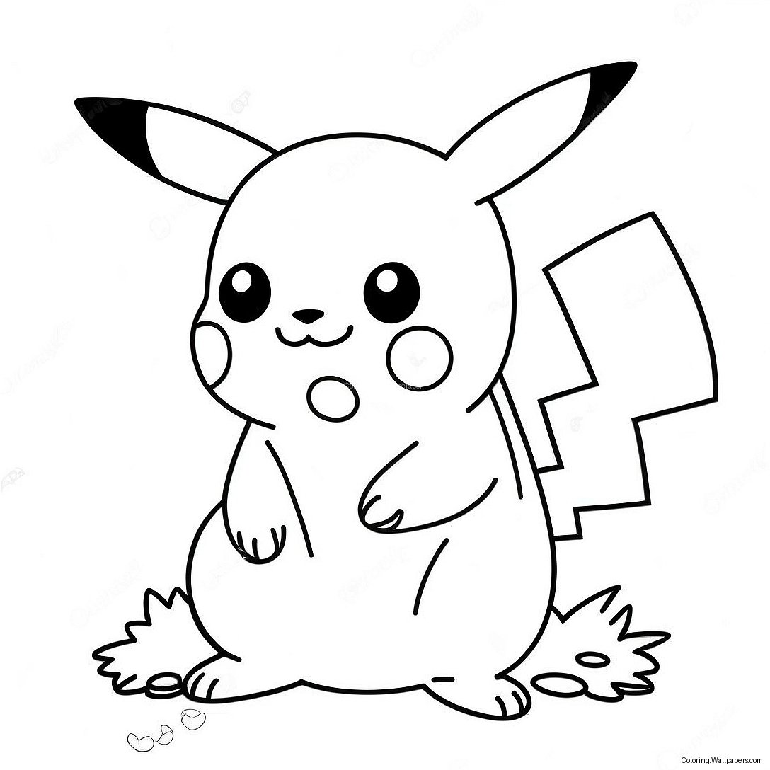 Among Us Pikachu Coloring Page 25943